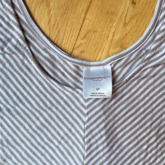 Liz Lange Hi Lo Striped Maternity Dress - Picture 2 of 3